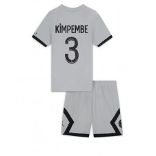 Paris Saint-Germain Presnel Kimpembe #3 Bortaställ Barn 2022-23 Korta ärmar (+ Korta byxor)